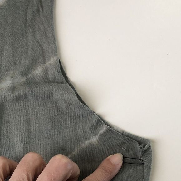 Treasure & Bond  Womens Size Small Cut-Off Sleeve Tank Top Tie Dye Green/White - Picture 8 of 11